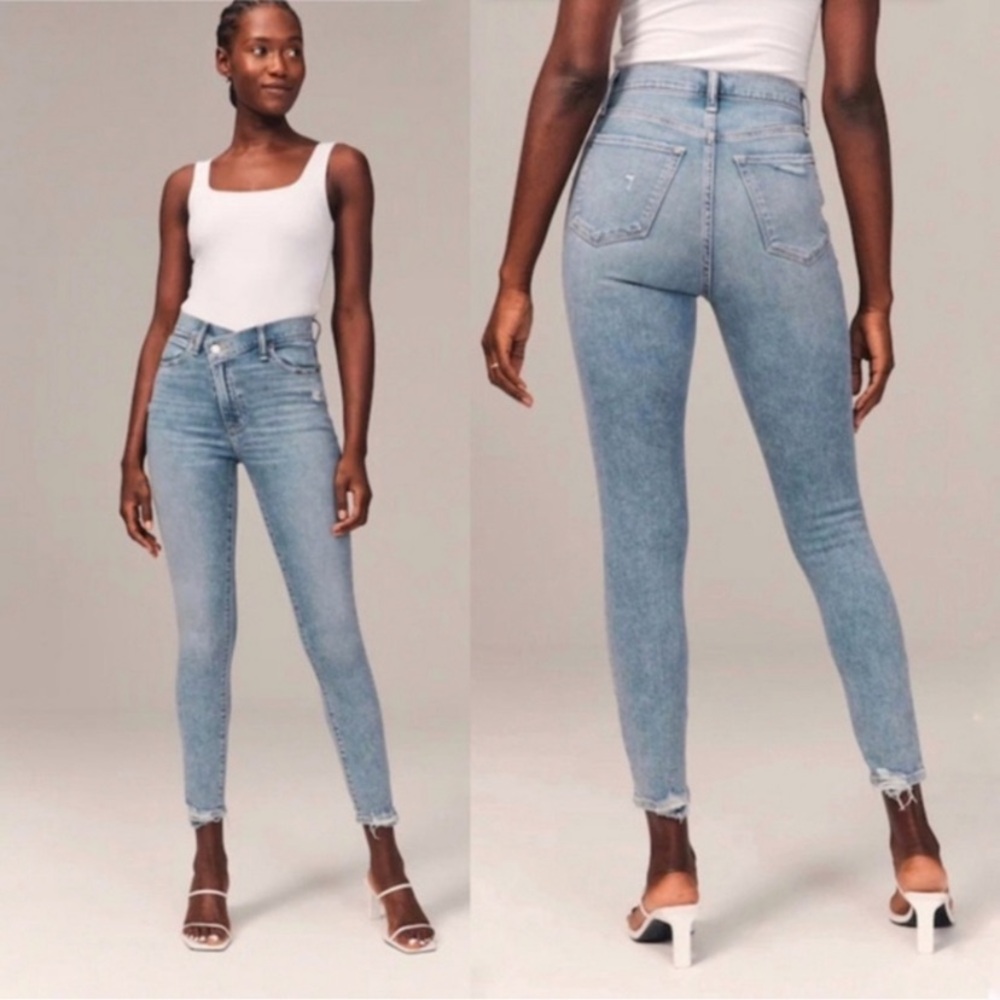 Abercrombie ultra high rise skinny jeans
